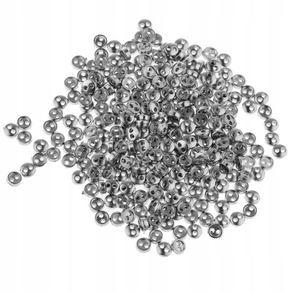 Set 300 Mini Bottoni in Metallo Argento per Cucito e Accessori DIY
