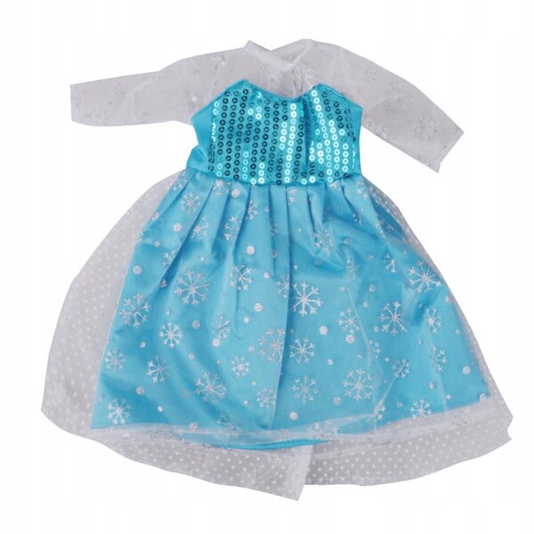 Elegantes blaues Kleid mit Pailletten für 45 cm große 18-Zoll-Puppen