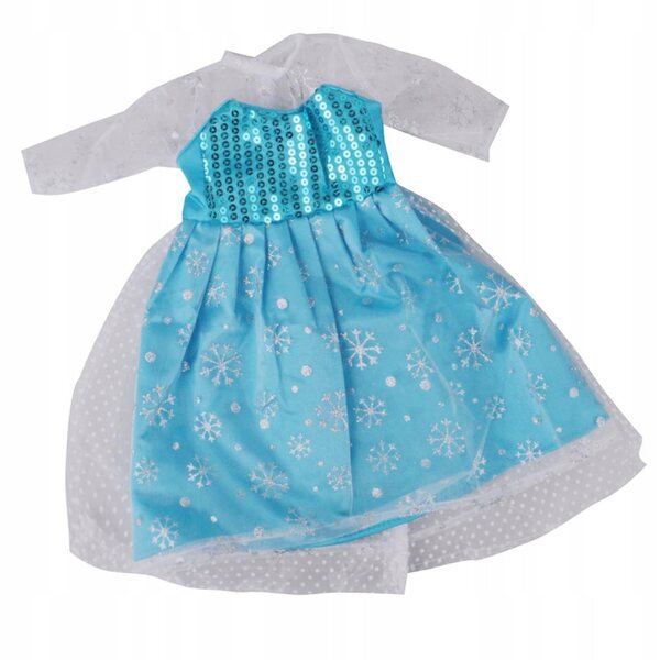 Elegantes blaues Kleid mit Pailletten für 45 cm große 18-Zoll-Puppen