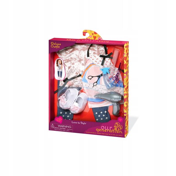 Our Generation Costume Parrucchiera Deluxe per Bambole 46cm con Accessori