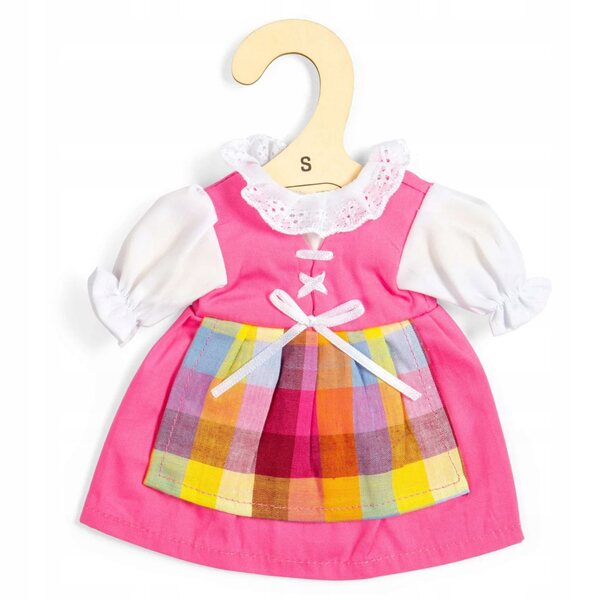 Bigjigs Schürzenkleid für 25 cm große Puppen, Größe S – Kinderkleidung