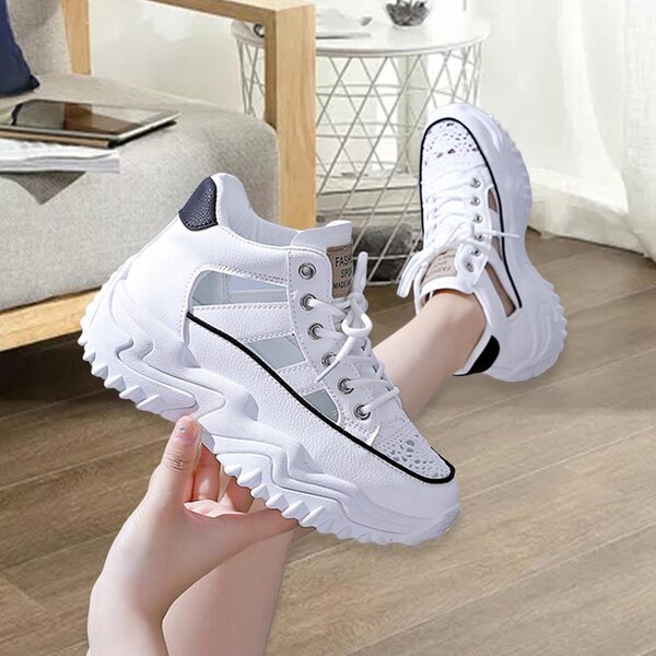 Lässige weiße Damen-Sneaker, Größe 38: bequeme und elegante Schuhe für jeden Tag