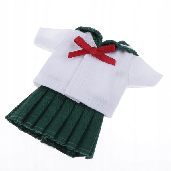 Obitsu11 Puppenuniform – 1/12 Lässiges grünes Schuloutfit