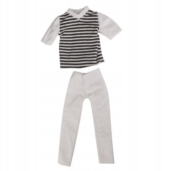 Prinzessinnen-Puppenkleidungsset mit gestreiftem Hemd und Hose