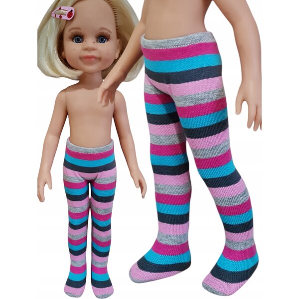 Ubranko dla lalki Paola Reina 32cm Rajstopy rajstopki dla lalki w paski