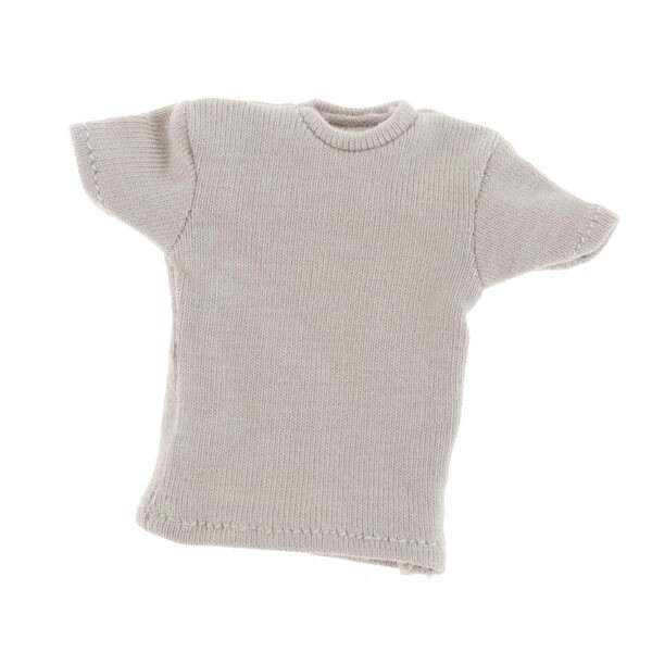 Maglietta a maniche corte per bambole 1:12 colore grigio ideale per figure femminili