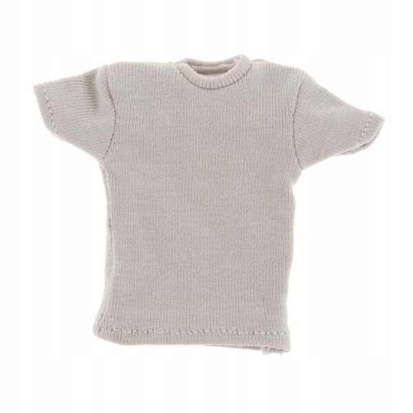 Maglietta a maniche corte per bambole 1:12 colore grigio ideale per figure femminili