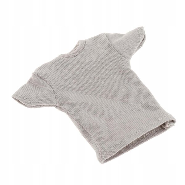 Maglietta a maniche corte per bambole 1:12 colore grigio ideale per figure femminili