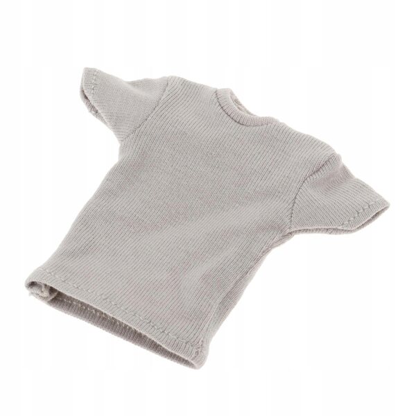 Maglietta a maniche corte per bambole 1:12 colore grigio ideale per figure femminili