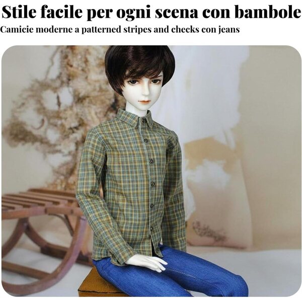Handgefertigte Outfits für eine männliche 1/3-BJD-Puppe, hochwertige Hemden und Hosen