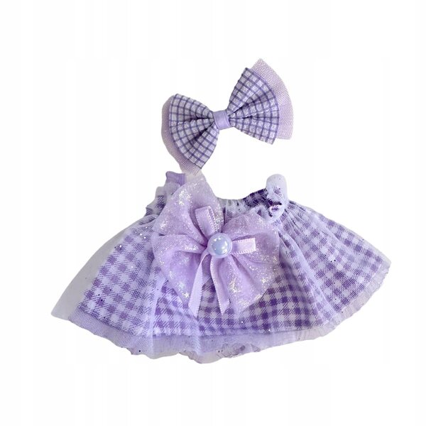Kleidung für 20-cm-Puppen mit Haarschmuck für Mädchen, komplettes Set