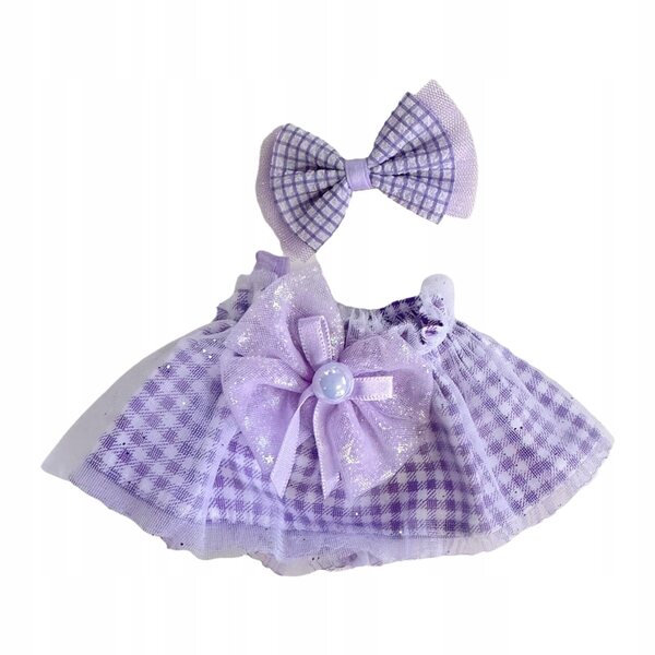 Kleidung für 20-cm-Puppen mit Haarschmuck für Mädchen, komplettes Set