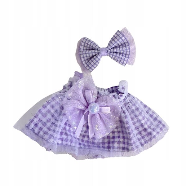 Kleidung für 20-cm-Puppen mit Haarschmuck für Mädchen, komplettes Set