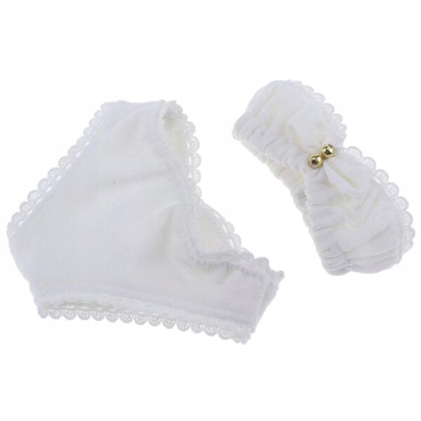 Set 2 pz Biancheria Intima in Pizzo per Bambole 1/4 BJD - Nero e Bianco