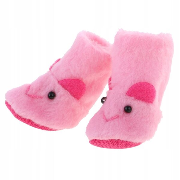 Scarpe Invernali Rosa in Peluche per Bambole Blythe 12 Pollici
