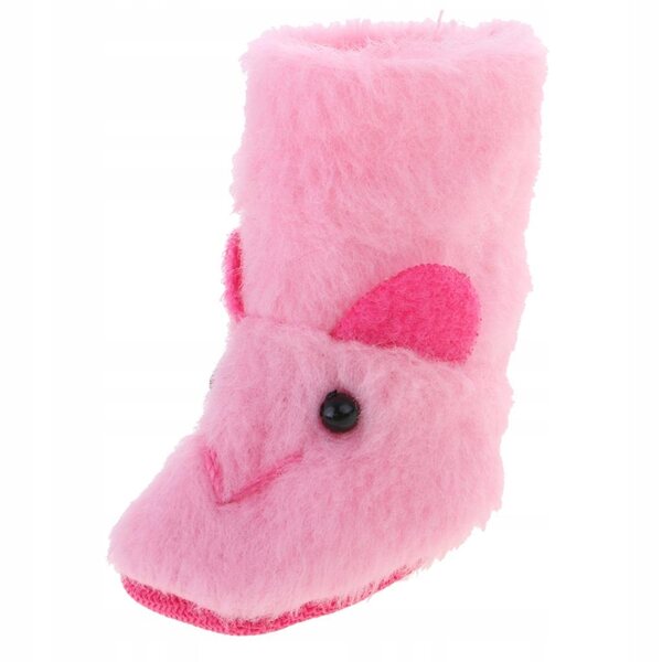 Scarpe Invernali Rosa in Peluche per Bambole Blythe 12 Pollici