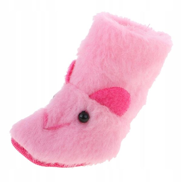 Scarpe Invernali Rosa in Peluche per Bambole Blythe 12 Pollici
