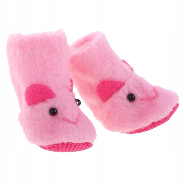 Scarpe Invernali Rosa in Peluche per Bambole Blythe 12 Pollici