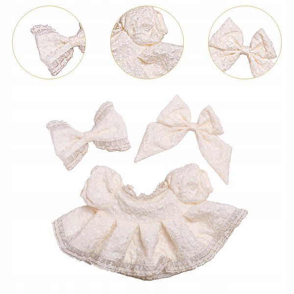 Prinzessinnenkleid mit Schleife, Puppenkleidungsset für 38 cm große Mädchen