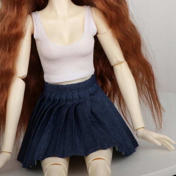 Gonna per bambola BJD 1/3 da 24 pollici in tessuto morbido e fatta a mano