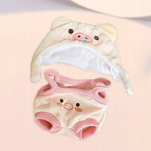 Plüschkleidung für 15-cm-Puppen, modisches rosa Kleid zum Spielen und Heimwerken