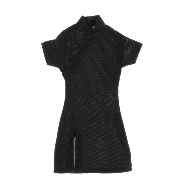 Schwarzes Cheongsam-Kleid für 12-Zoll-Puppen im Maßstab 1:6, traditionelles Cosplay-Kostüm