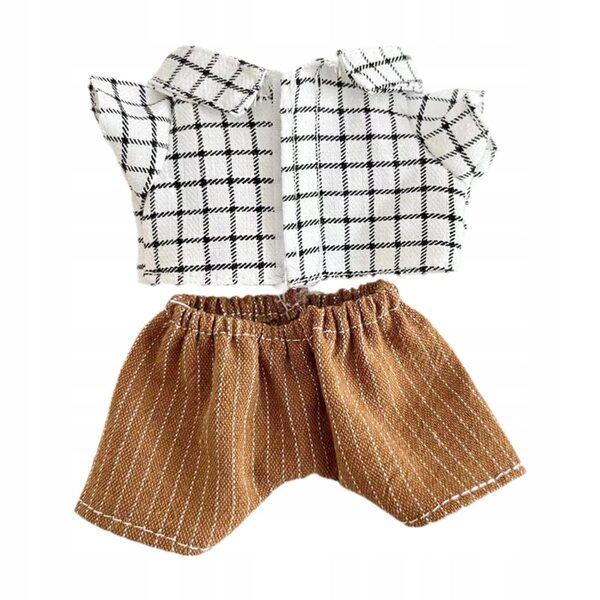 Mini abbigliamento per bambole 17 cm Costume elegante in tessuto nero