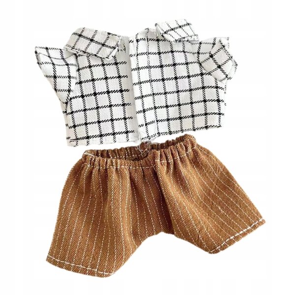 Mini abbigliamento per bambole 17 cm Costume elegante in tessuto nero