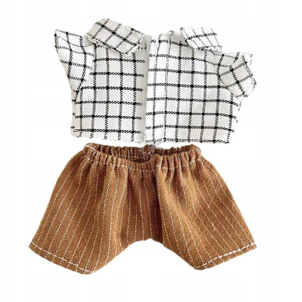 Mini abbigliamento per bambole 17 cm Costume elegante in tessuto nero