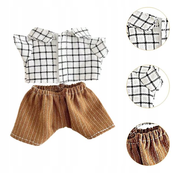 Mini abbigliamento per bambole 17 cm Costume elegante in tessuto nero