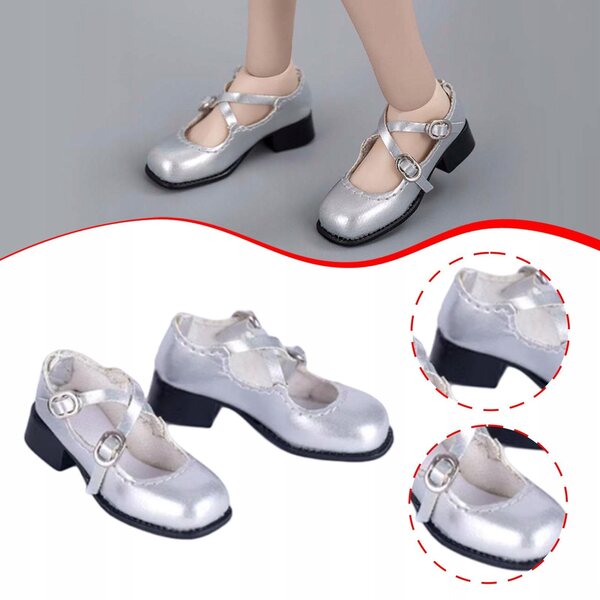 1:6 Schuhe mit niedrigem Absatz für Puppen – langlebige PU-Modeaccessoires