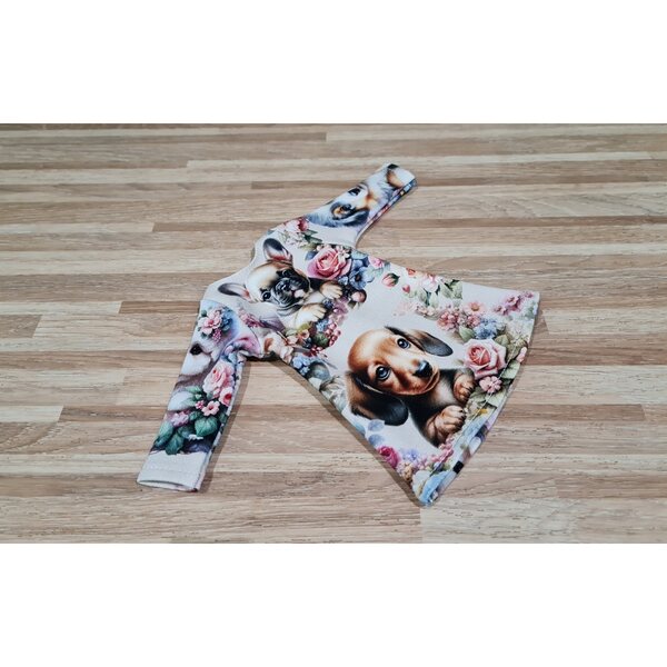 Kleid für 32 cm Paola Reina Puppe mit langen Ärmeln und Hundemuster