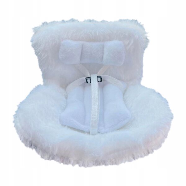 Puppenfahrzeug mit sicherem Sitz für 17 cm große Puppen, Weiß
