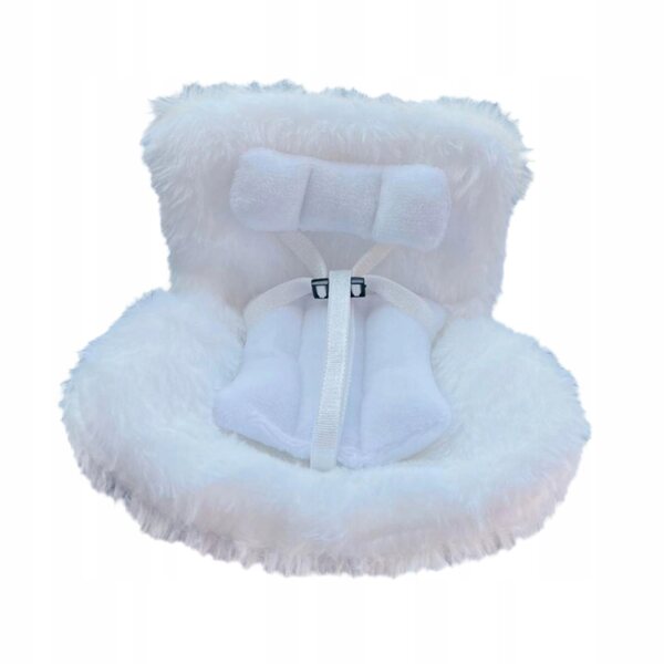 Puppenfahrzeug mit sicherem Sitz für 17 cm große Puppen, Weiß
