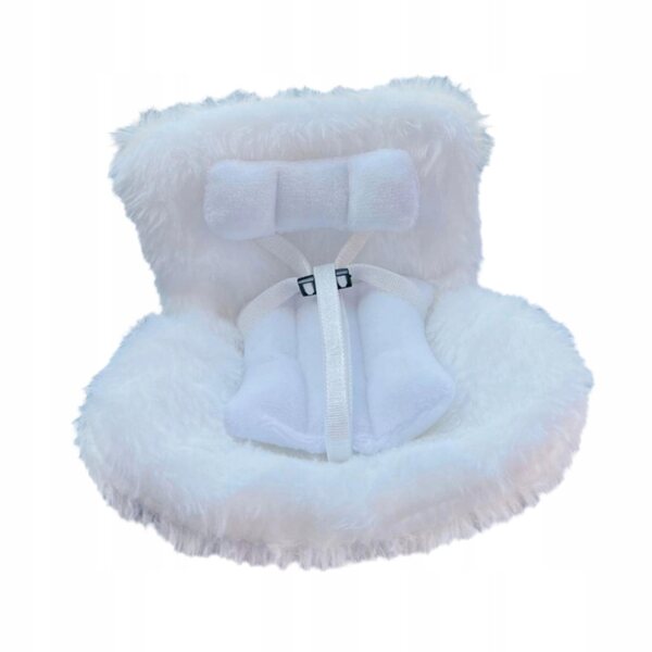Puppenfahrzeug mit sicherem Sitz für 17 cm große Puppen, Weiß