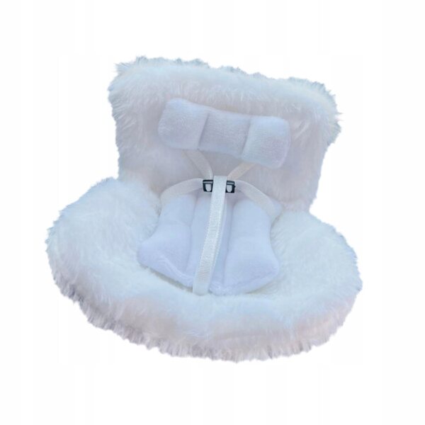 Puppenfahrzeug mit sicherem Sitz für 17 cm große Puppen, Weiß