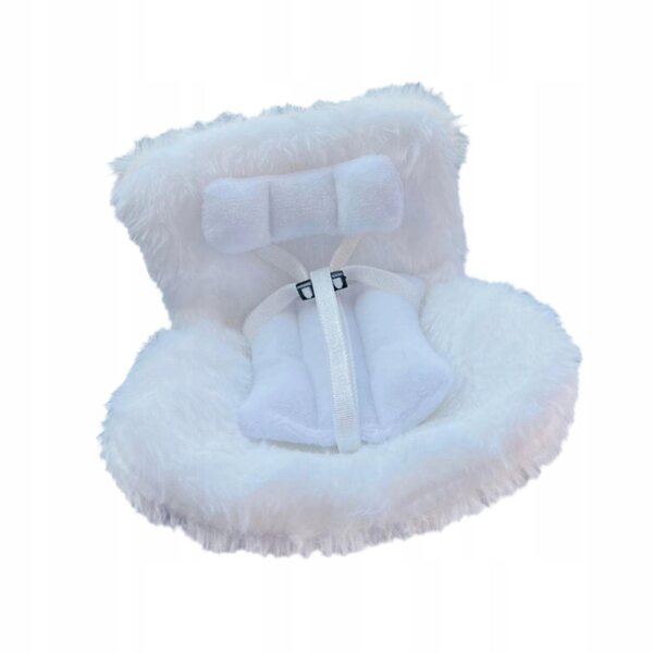 Puppenfahrzeug mit sicherem Sitz für 17 cm große Puppen, Weiß