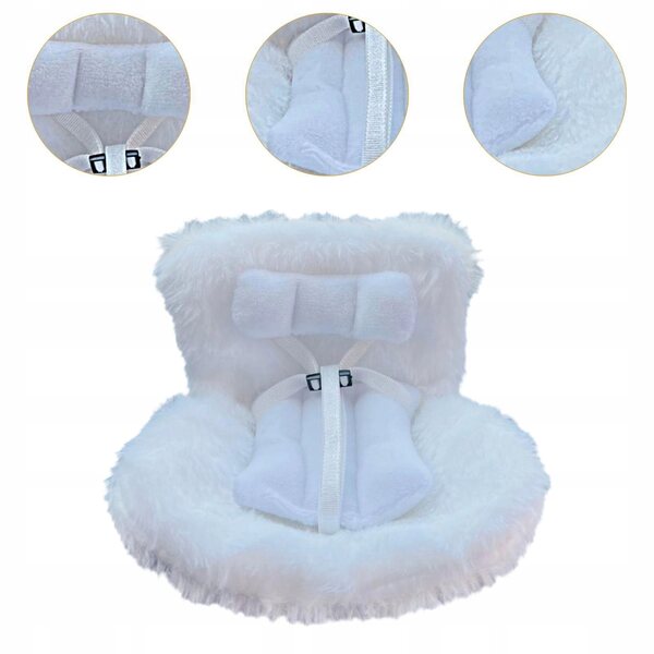 Puppenfahrzeug mit sicherem Sitz für 17 cm große Puppen, Weiß