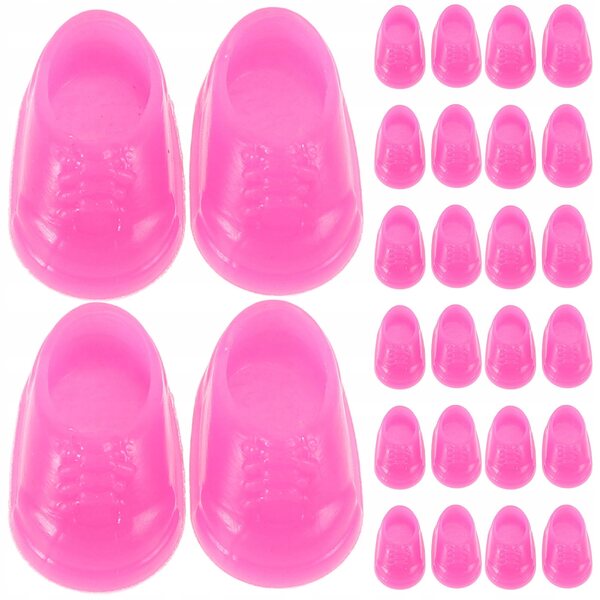 50 Paar Mini-Puppenschuhe in Rosa, kreatives Zubehör für Kinder