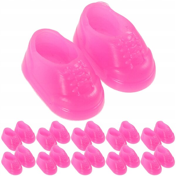 50 Paar Mini-Puppenschuhe in Rosa, kreatives Zubehör für Kinder