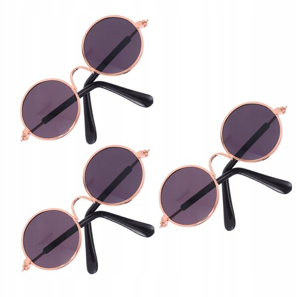 Set 3 Occhiali Mini per Bambole in Metallo e Plastica Sicuri e Colorati