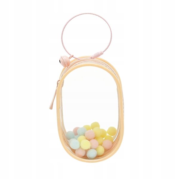 Kleine transparente, staub- und wasserdichte Puppentasche, rosa