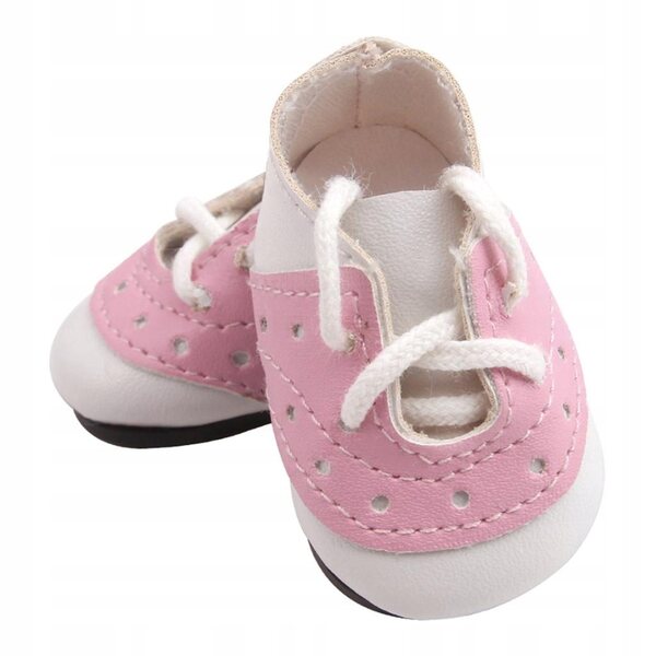 Calzature Mel Chan in pelle PU rosa per bambole da 14,5 pollici, accessori moda