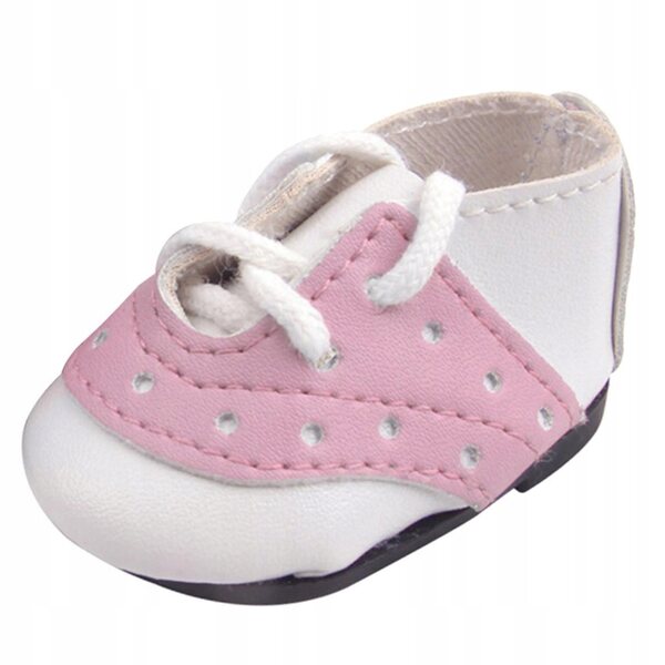 Calzature Mel Chan in pelle PU rosa per bambole da 14,5 pollici, accessori moda