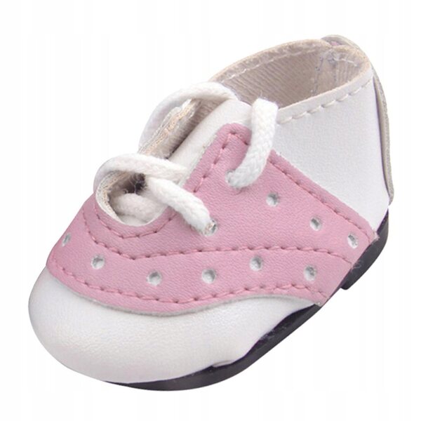 Calzature Mel Chan in pelle PU rosa per bambole da 14,5 pollici, accessori moda
