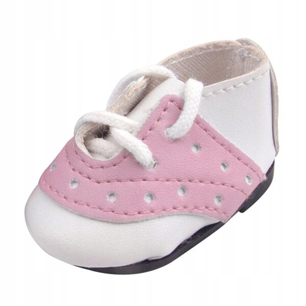 Calzature Mel Chan in pelle PU rosa per bambole da 14,5 pollici, accessori moda