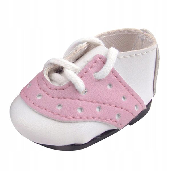Calzature Mel Chan in pelle PU rosa per bambole da 14,5 pollici, accessori moda