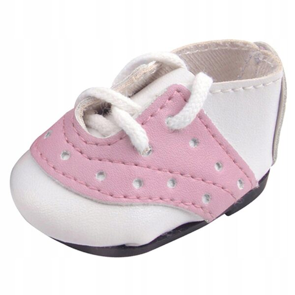 Calzature Mel Chan in pelle PU rosa per bambole da 14,5 pollici, accessori moda