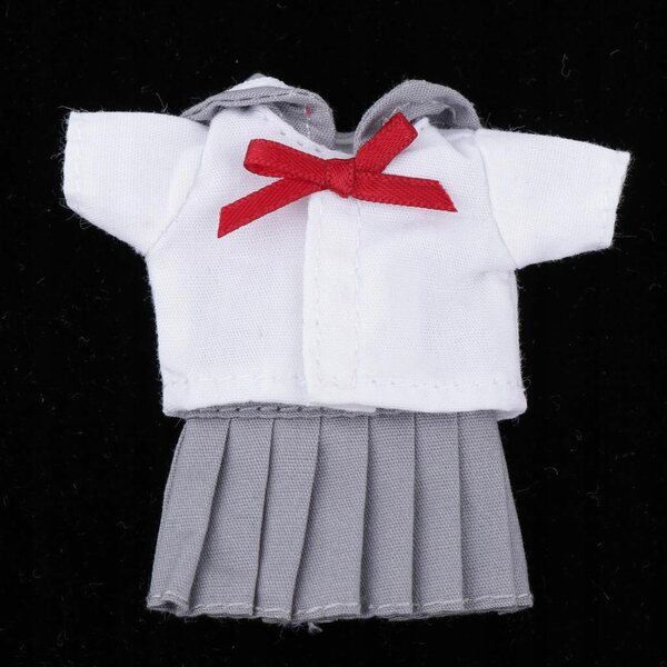 Hellgraue Mini-Schuluniform für Obitsu11 und ähnliche Puppen, lässiger Stil