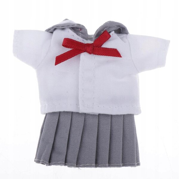 Hellgraue Mini-Schuluniform für Obitsu11 und ähnliche Puppen, lässiger Stil